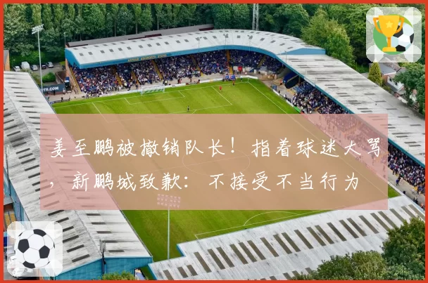 姜至鹏被撤销队长!指着球迷大骂,新鹏城致歉:不接受不当行为