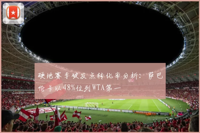 硬地赛季破发点转化率分析：萨巴伦卡以48%位列WTA第一